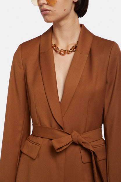 One button jacket with belt