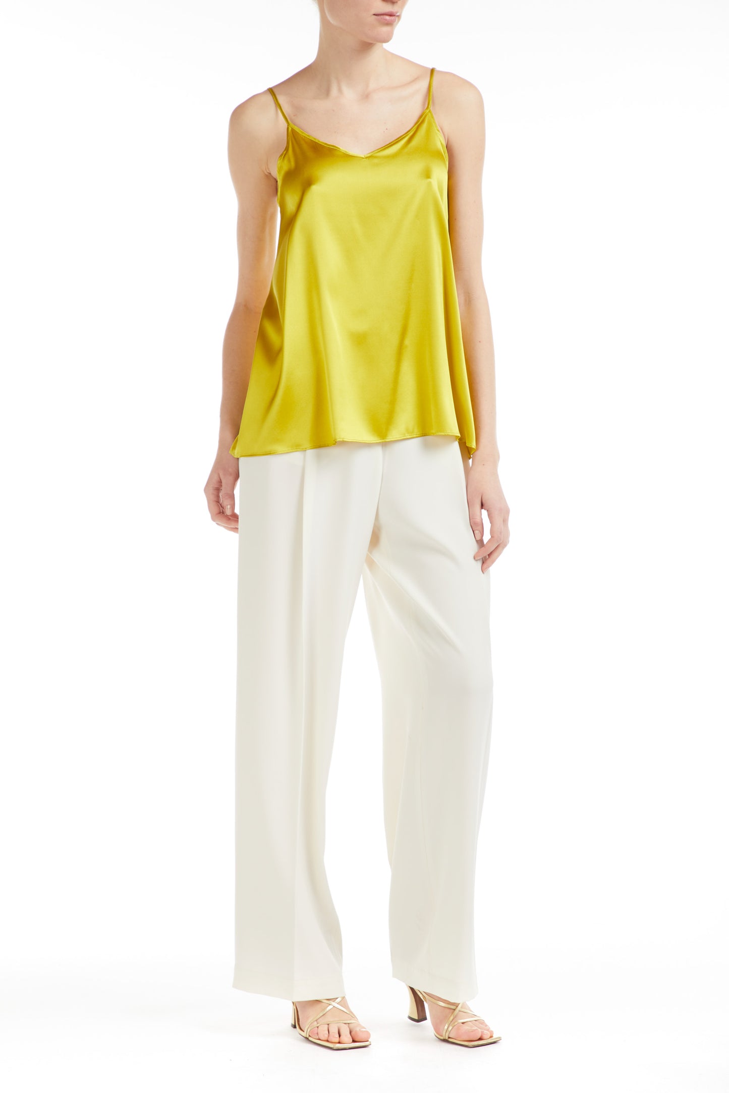Wide Leg Trousers With Pleats