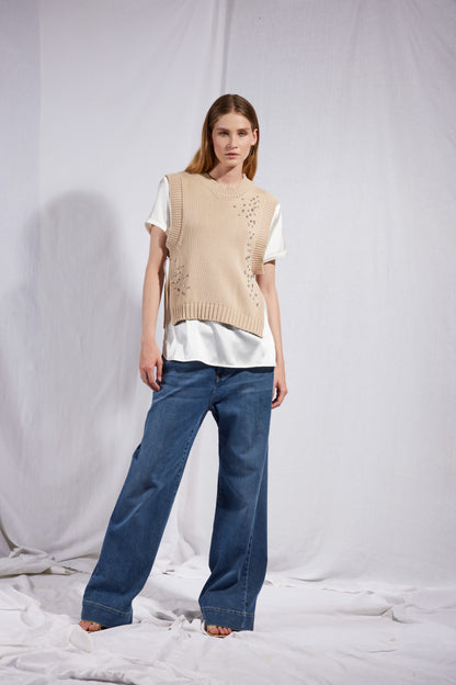 Short Sleeve Oversized T-Shirt with Lateral Slits