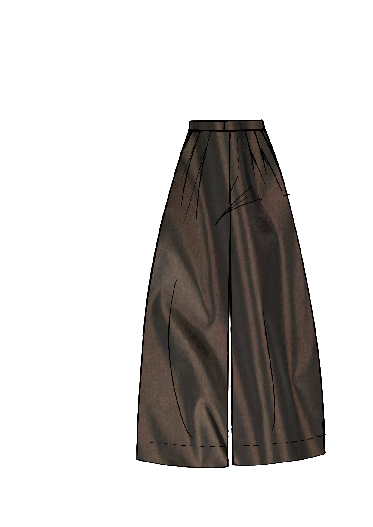 Wide Leg Trousers With Pleats