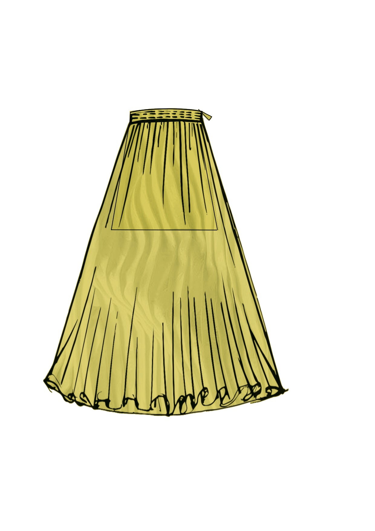 Long Flared Skirt